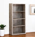 11.75" x 23.75" x 47.5" Cappuccino Particle Board Adjustable Shelves Bookshelf